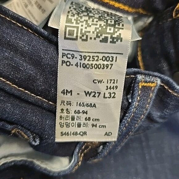 Levis Womens Classic Bootcut Jeans Size 4 W27 L32 Dark Wash Stretch Blue Denim - Picture 9 of 10